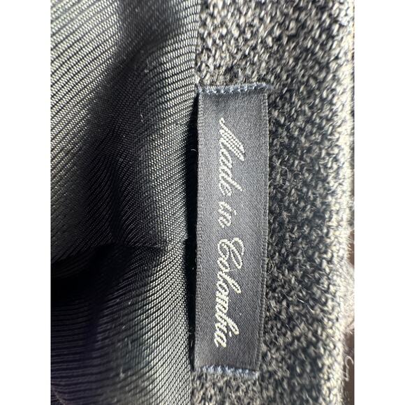 Oscar de la Renta 44R Tweed 100% Wool Blazer 2 Button Suit Jacket Gray Black - Picture 8 of 10